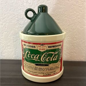 Vintage Coca-Cola Earthenware Jug Cookie Jar